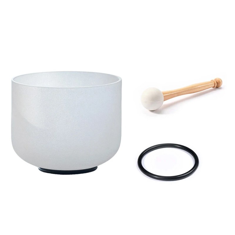 CVNC 432Hz 8 tuuman C F nuotti kvartsikristalli äänimalja huurrettu chakra äänikylpy