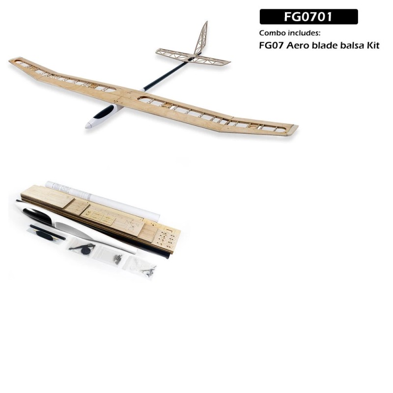 Dancing Wings Hobby FG07 Aero Blade balsapuu purjelentokone setti 1995 mm siipiväli