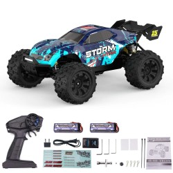 JIUSI MT14R 1 14 skaala valmis radio ohjattava neliveto harjaton 80 km h maastoauto metallinen alusta