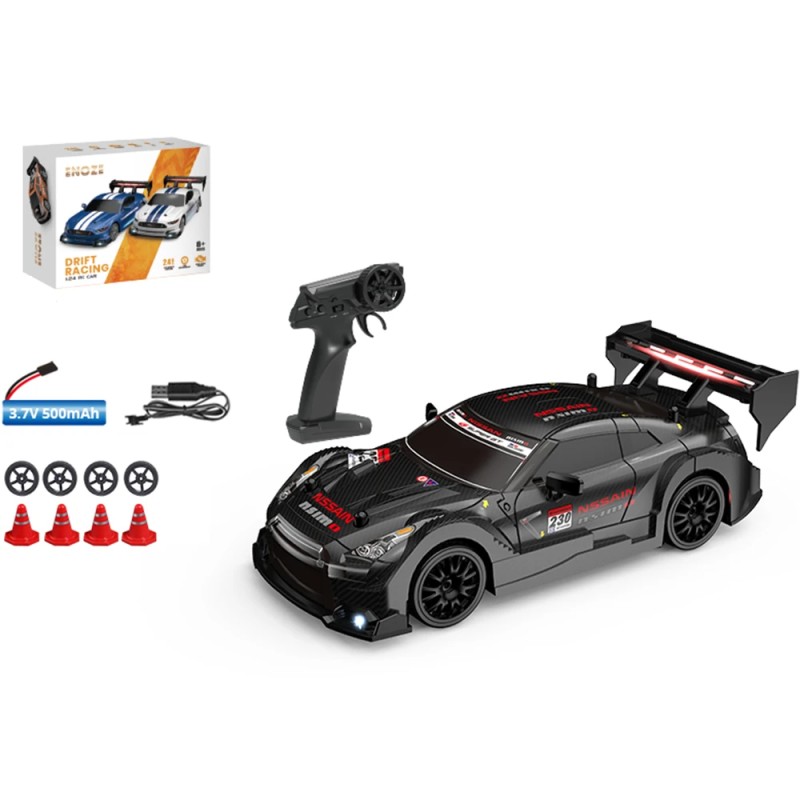 ENOZE 8601 8602 radio ohjattava 1 24 drift auto 2 4GHz neliveto 30 km h LED valot