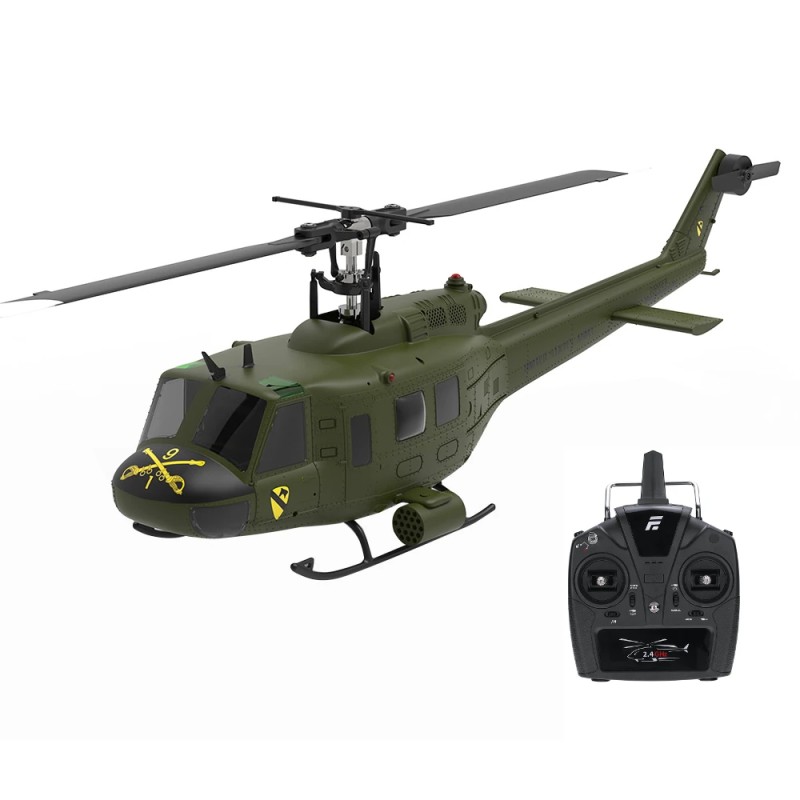 Eachine E190 skaalattu UH 1 Huey RC helikopteri 1 34 2 4G 6CH optinen virtauspaikannus harjattomat moottorit