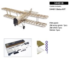 Dancing Wings Hobby S44 S E 5A 1010 mm balsapuinen kaksitasoinen sotakone kauko ohjattava paketti