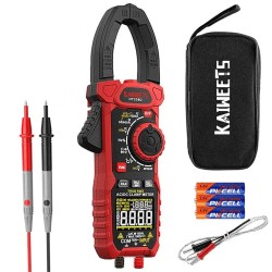 KAIWEETS HT208D virtapihtimittari T RMS 6000 lukemaa 1000 V NCV tunnistus LED taskulamppu teollisuus ja laboratorio