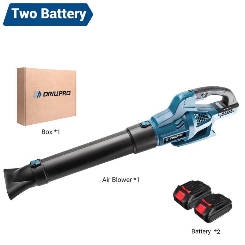 Drillpro harjaton ilmapuhallin 6 nopeustasoa suuri ilmavirta kevyt ergonominen