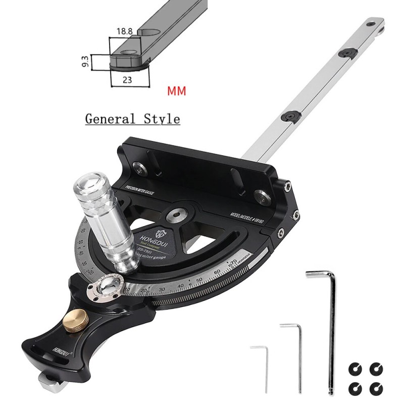 Jiirisahausmittari HONGDUI sopii Bosch Festool Dewalt U T tyyppisille kiskoille mukautettava 140 astetta