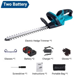 Drillpro sähköinen pensasleikkuri akkukäyttöinen 18V 2000W 15000 kierr min 510mm SK5 terä säädettävä leikkuupää