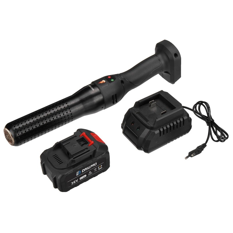 Drillpro 36V akkuinen ilmasytytin 460W 220 l min grillille briketeille takkaan kemikaaliton