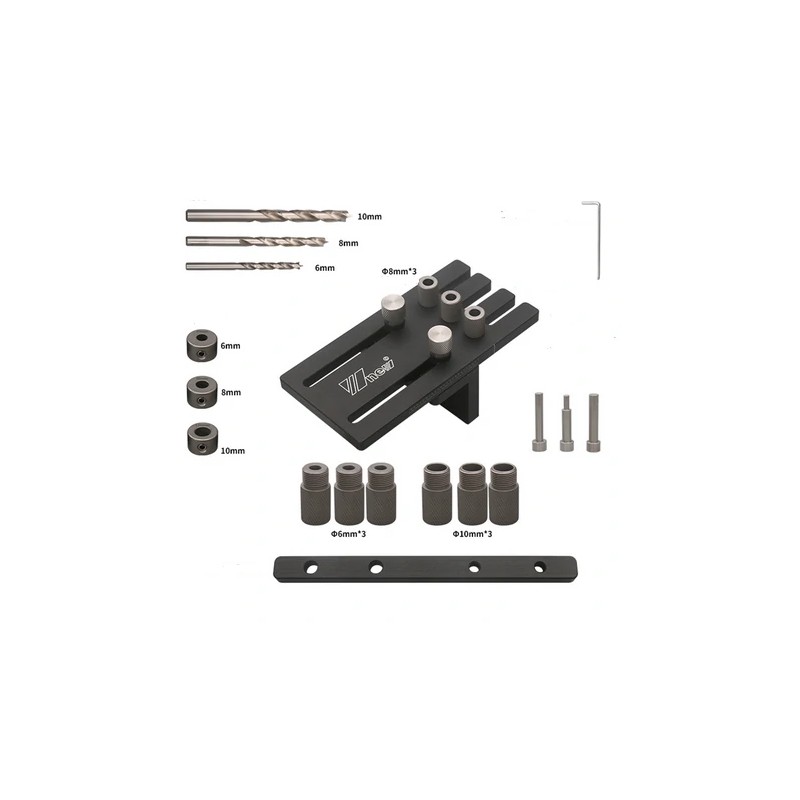Wnew alumiininen tapitusjigi porausohjain 0 25 mm tarkkuus ruostumaton teräs poranterät