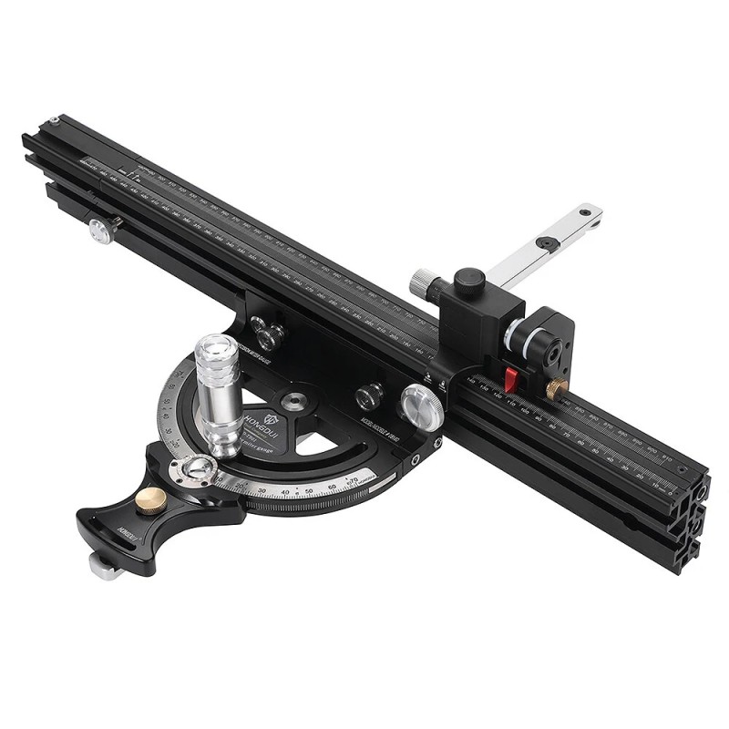 HONGDUI tarkkuusjiirisaha pöytäsirkkeliin pidennetty aidalla 0 02 mm mikrosäädettävä pysäytin jyrsinpöydän kulman säätö