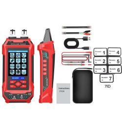 AV TOOLTOP ET638 kaapelitesteri ja yleismittari 3 2 tuuman värinäytöllä ladattavalla akulla