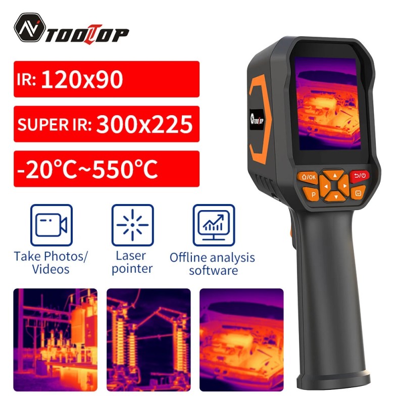 AV TOOLTOP ET693B ET693C lämpökamera 512 384 resoluutio korkean tarkkuuden teolliseen tarkastukseen
