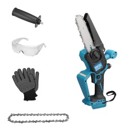 Drillpro akkuinen 6 tuumainen harjaton sähkömoottorisaha 21 volttinen 3 0Ah kevyt kannettava led valaistuksella