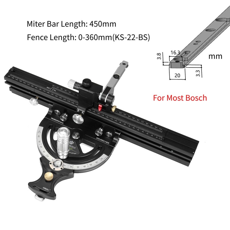 HONGDUI HD MG21 jiirisahausvaste sopii useimpiin Bosch Festool Dewalt pöytäsahoihin 50 asteen kulma