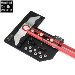 Seinäkiinnitteinen teline HONGDUI MT 2465 PRO viivaimelle akryyli bakeliitti säilytyspidike