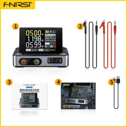 FNIRSI DPS 150 kannettava säädettävä tasavirtalähde 0 30 V 0 5 A 150 W digitaalinäyttö