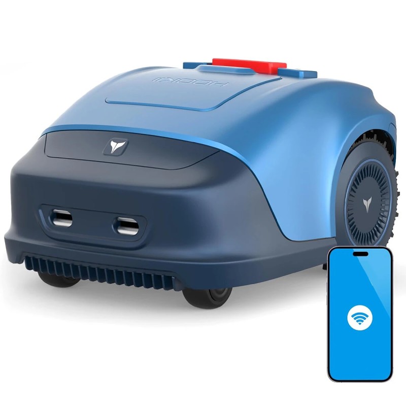 Robottiruohonleikkuri harjaton 3000 rpm säädettävä leikkuukorkeus 20 55 mm 19 cm leveys 4000 mAh litiumakku tekoälynavigointi