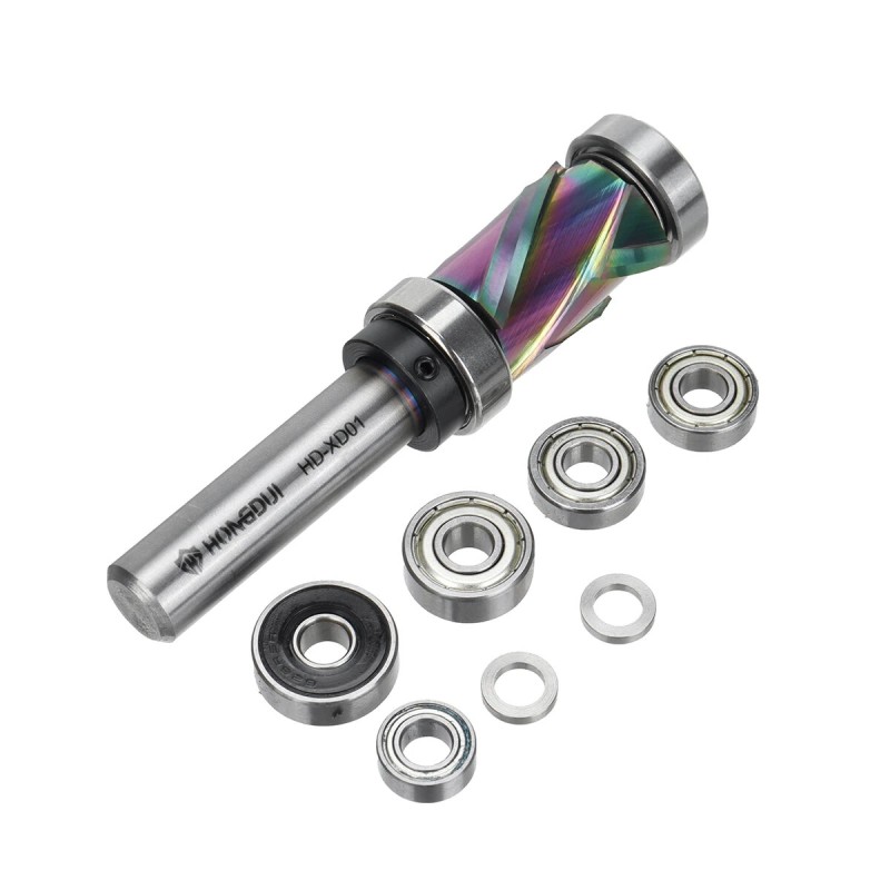 HONGDUI kaksoislaakerillinen yhdistelmäspiraalijyrsin 1 2 tuuman varsi 7 8 tuuman terä