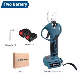 Drillpro ladattavat sähköiset karsintasakset harjaton moottori teho 500W leikkaushalkaisija 35mm SK5 terä