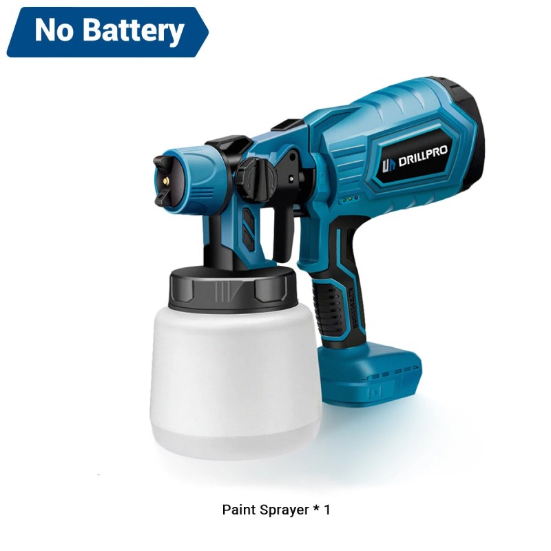 Drillpro 1000 ml langaton sähköinen maaliruisku kannettava kodin ja auton maalaukseen 18 voltin yhteensopiva