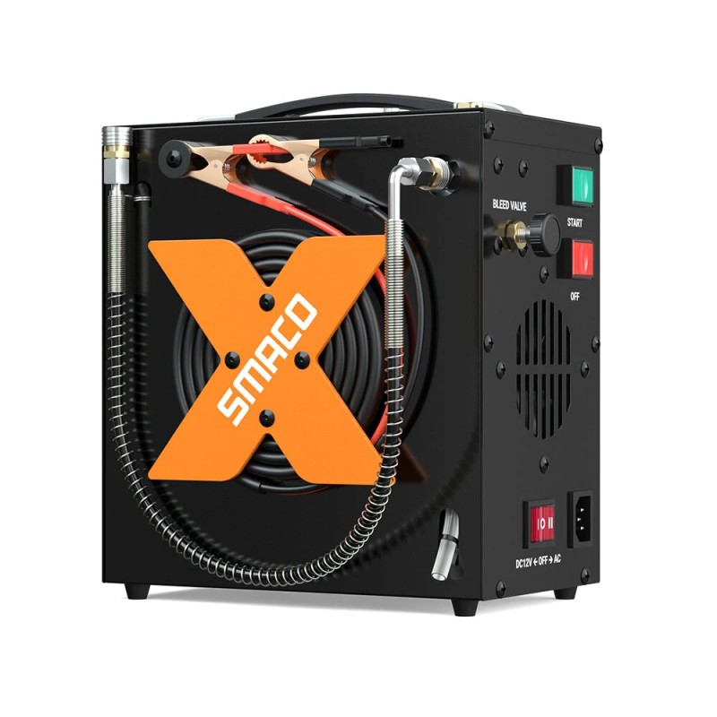 SMACO korkeapainekompressori 4500psi 30MPa sukelluspulloille öljytön äänetön automaattisammutus 12V 110 220V