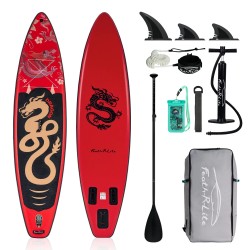 Funwater SUPFR17S 350 cm suuri puhallettava SUP lauta 180 kg kantavuus varusteilla