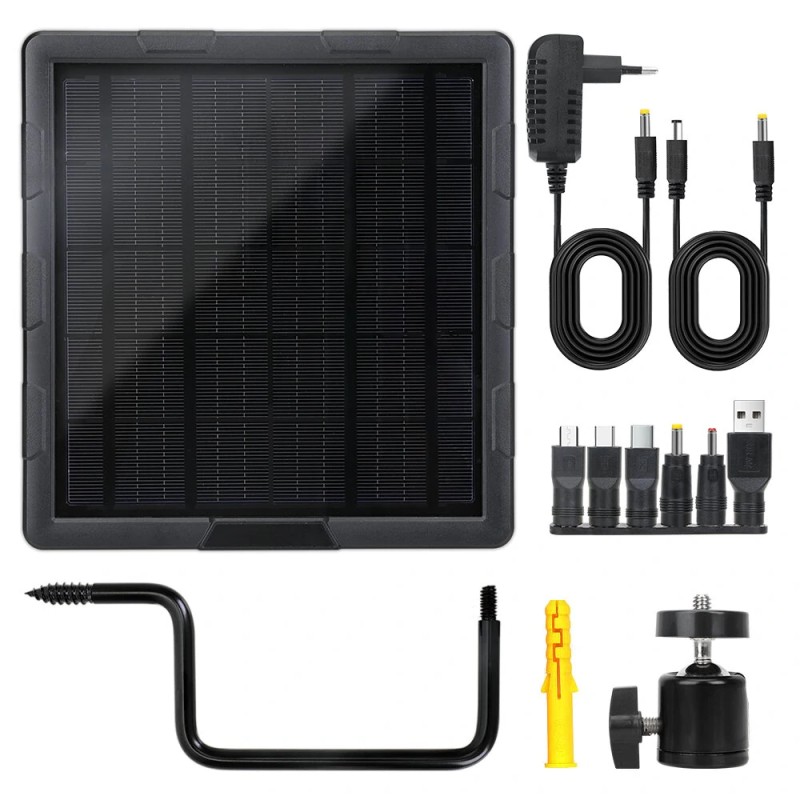 BL6A 5W kolmitoiminen aurinkopaneelisarja usb lataussäätimellä sisäänrakennetulla 6000mAh akulla 6V ja 12V metsästyskameroille