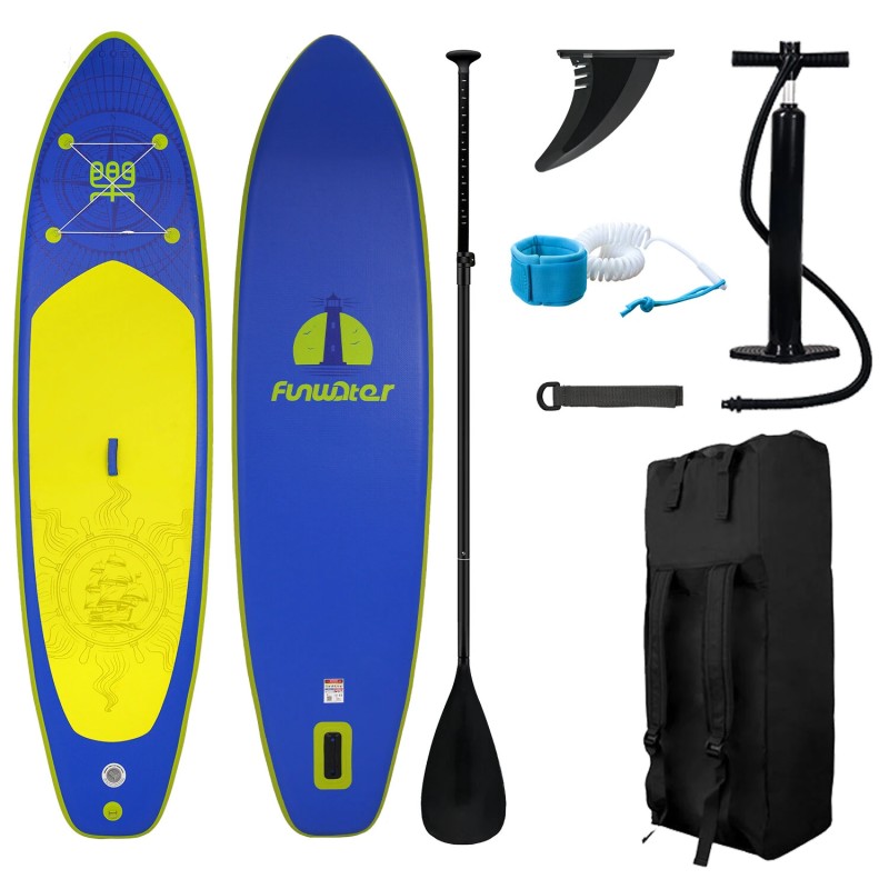 FunWater puhallettava seisomamelontalauta 335 cm ja 350 cm täysin varusteltu