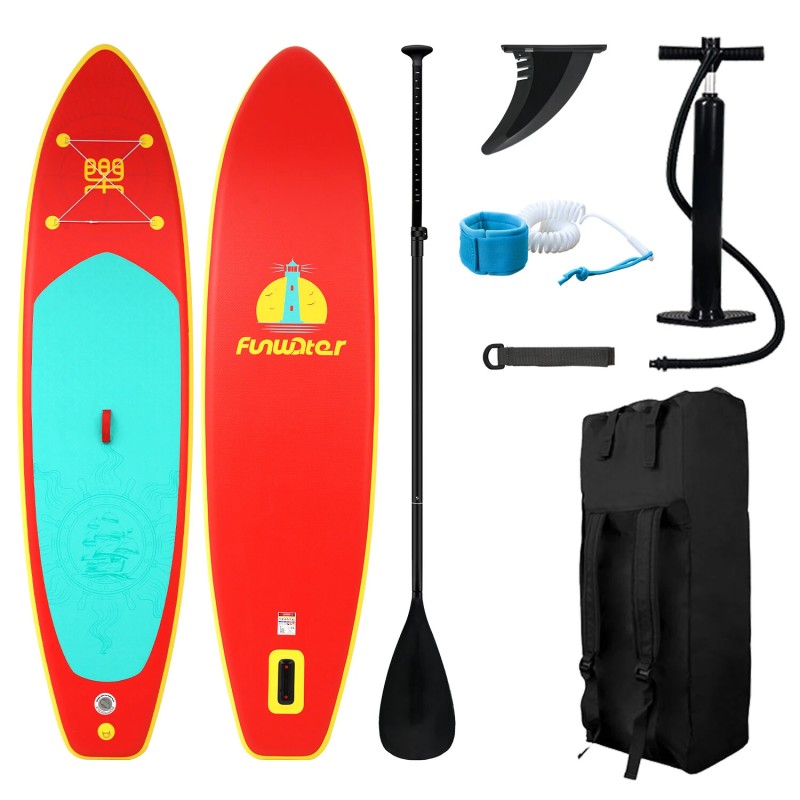 FunWater 350cm iso puhallettava seisomamelontalauta setti repulla mela pumppu turvahihna SUPFW28B