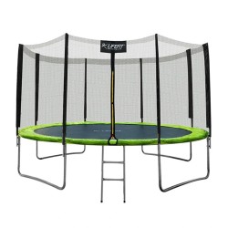 LIFEFIT 366 senttimetrin trampoliini turvallisella suojaverkolla jousilla tikkailla 150 kg kantavuus