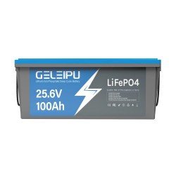 GELEIPU 25 6V 100Ah LiFePO4 ladattava akku 2560Wh BMS suojauksella