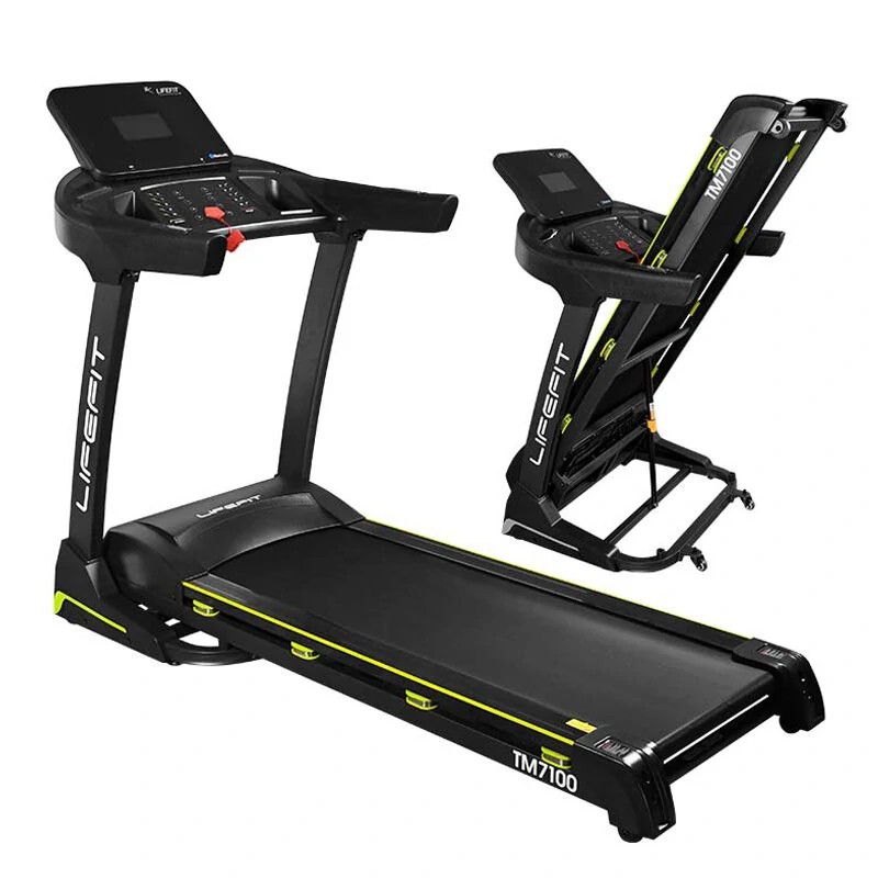 LIFEFIT TM7100 taitettava juoksumatto kotitoimistoon 6 0hv 1 20km h asennusvapaa led näyttö sykeanturi 150kg 2 vuoden takuu