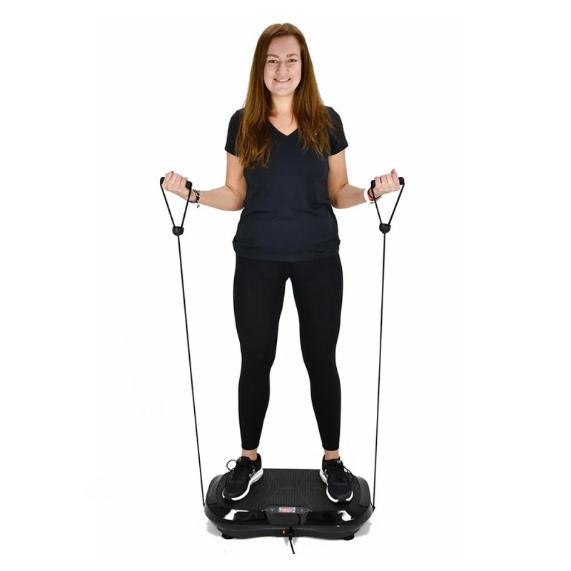 LIFEFIT värähtelylevy F DESK 01 01 vastuskuminauhalla kotitreeniin moniohjelmainen lihasten muokkaamiseen