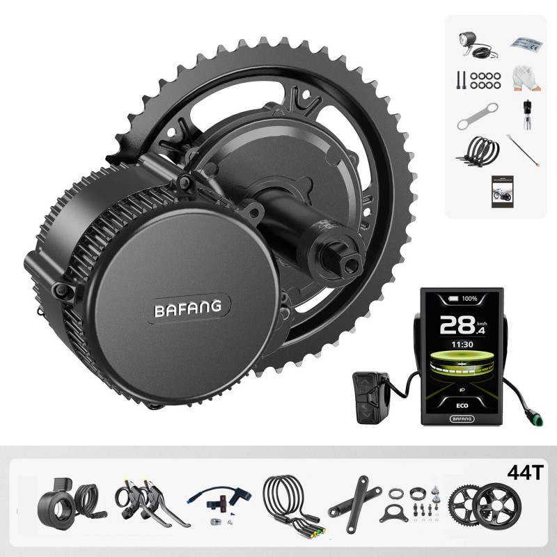 BAFANG BBS02B 48V 750W keskimoottori muunnossarja C010 PAS näyttö ketjupyörä 36 42 44 52T