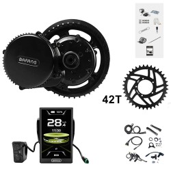 BAFANG BBS02B 48V 500W keskimoottorisarja C010 näytöllä ja 36 42 46 52T ketjupyörällä