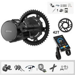 BAFANG BBS01B 36V 250W keskiömoottorin muunnossarja VD61 näyttö ja ketjupyörä