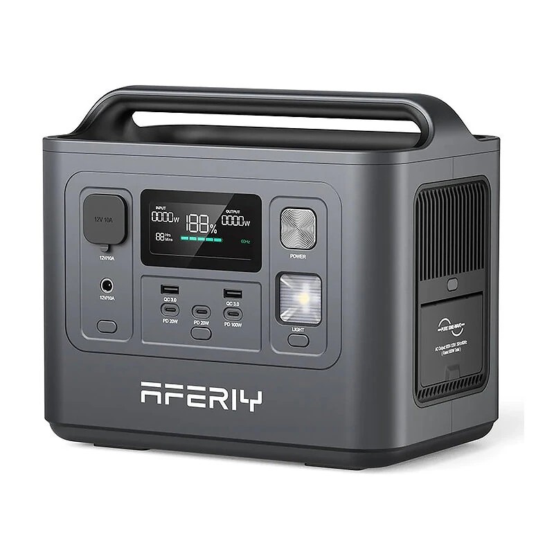 Aferiy P010 800W 512Wh LiFePO4 akku kannettava varavirtalähde aurinkolatauksella retkeilyyn ja hätäkäyttöön