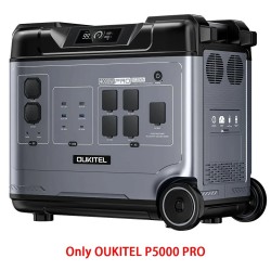 OUKITEL P5000 Pro kannettava varavirtalähde 5120Wh LiFePO4 akku 4000W puhdas siniaalto sovellusohjaus pyörillä