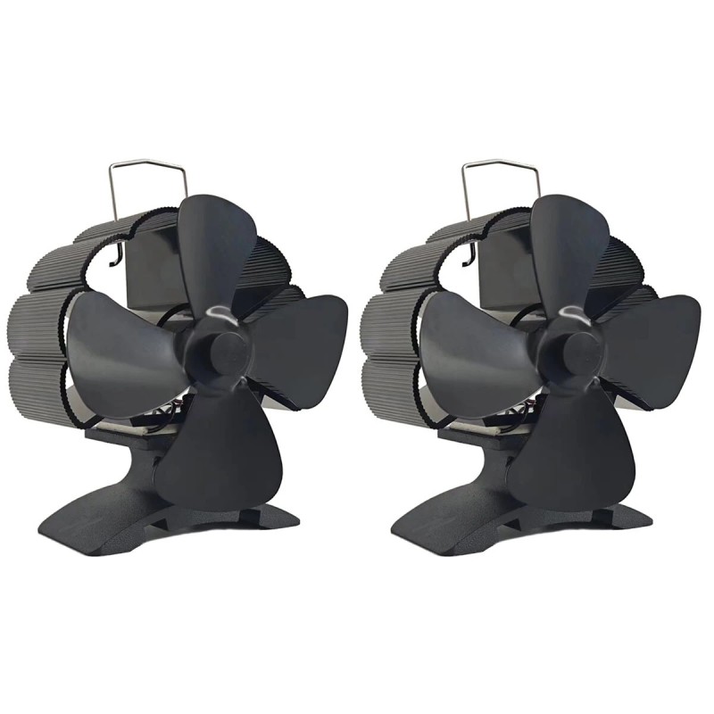 Nelilapainen hiljainen takkatuuletin DY384A lämpövoimainen ilmanpuhallin puulämmitteiseen takkaan ympäristöystävällinen