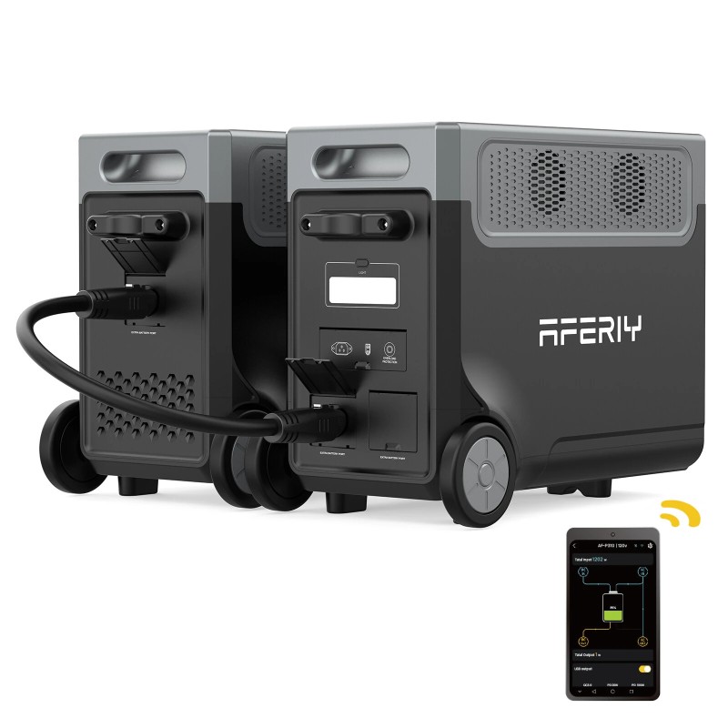 Aferiy P310 EC H kannettava voimalaitos laajennettava P310 EC S jatkoakulla näytöllä rullilla puhdas siniaalto