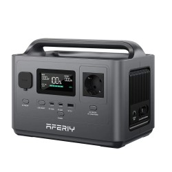 Aferiy AF P040 kannettava varavirtalähde 256Wh LiFePO4 akku 400W teho 120W aurinkolataus retkeilylle