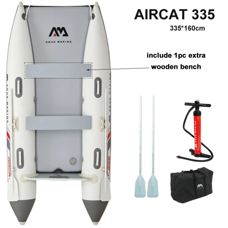 AQUA MARINA AIRCAT 3 35 m puhallettava katamaraani puukannella 5 henkilölle 500 kg