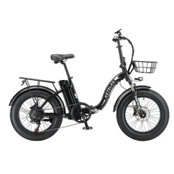 KETELES KF9 taittuva sähköpyörä 48V 18Ah 1000W takamoottori 20 tuumaiset renkaat hydrauliset levyjarrut musta