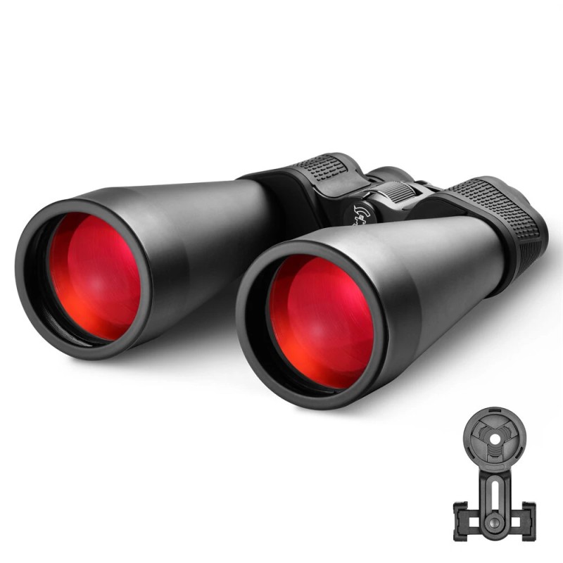 ESSLB 15x70 kiikarit jalustasovittimella ja älypuhelinsovittimella hämäränäköominaisuudella tähtitarkkailuun vedenpitävät