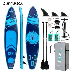 FunWater pidempi ja leveä 385x85x15 cm puhallettava SUP lauta perheelle ja aikuisille SUPFW39A