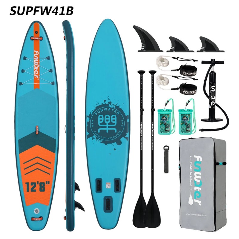 HauskaVesi puhallettava sup lauta 385x85x15 cm varustepaketti mela pumppu reppu turvahihna