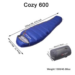 Kamperbox talvimakuupussi untuvatäytteinen äitiömalli kevyt pakkaskestävä liitettävä sopii pitkille