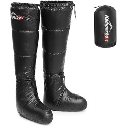 Kamperbox ulkoilmakäyttöön talviset untuvaiset lämpimät vedenkestävät tossukat kiristysnyörillä