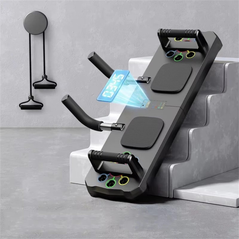 Bominfit älykäs punnerruslauta laskurilla monitoiminen vastusnauhoilla rinta ja vatsalihaksille