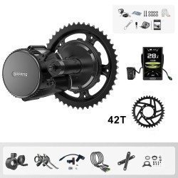 BAFANG BBS01B 36V 250W keskimoottori muuntosarja C010 näyttö 36 42 44 52T ketjupyörä asennussarja