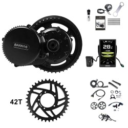BAFANG BBS02B 36V 500W keskiömoottorisarja C010 näytöllä ja 36 42 44 52T ketjupyörillä